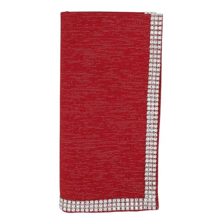 SARO LIFESTYLE Saro Lifestyle 315.R20S 20 in. Studded Design Table Napkins; Red - Set of 4 315.R20S